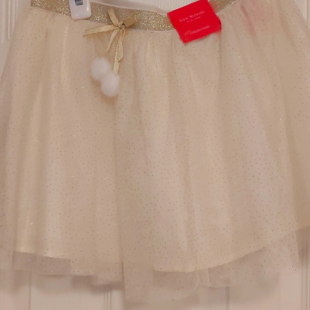 Isaac Mizrahi Kids Glitter Skirts - Gold and Cream